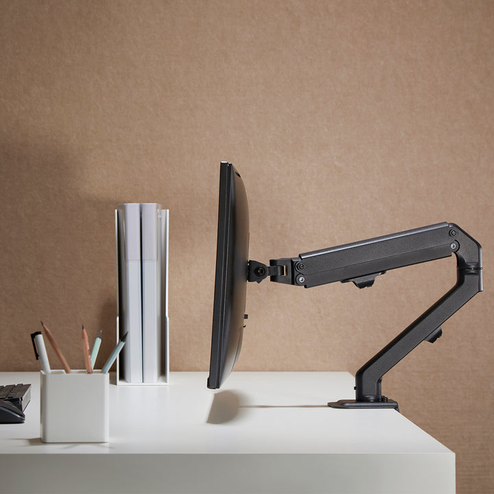 Soporte de sobremesa universal para monitor Maclean, muelle mecánico 17"-27" 7kg, VESA 75x75,100x100, MC-906