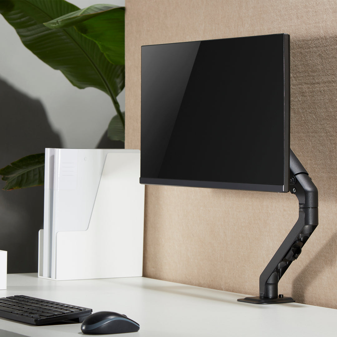 Soporte de sobremesa universal para monitor Maclean, muelle mecánico 17"-27" 7kg, VESA 75x75,100x100, MC-906