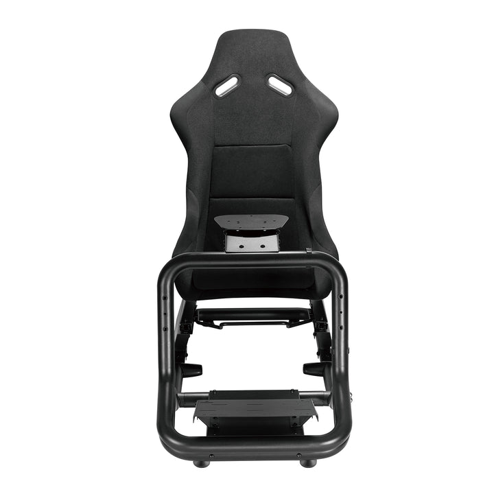 Simulador de corrida Cockpit 3 em 1 Assento gamer até 130kg Suporte para alavanca de câmbio Suporte para volante Suporte para TV até 50" Max. Vesa 400x200...