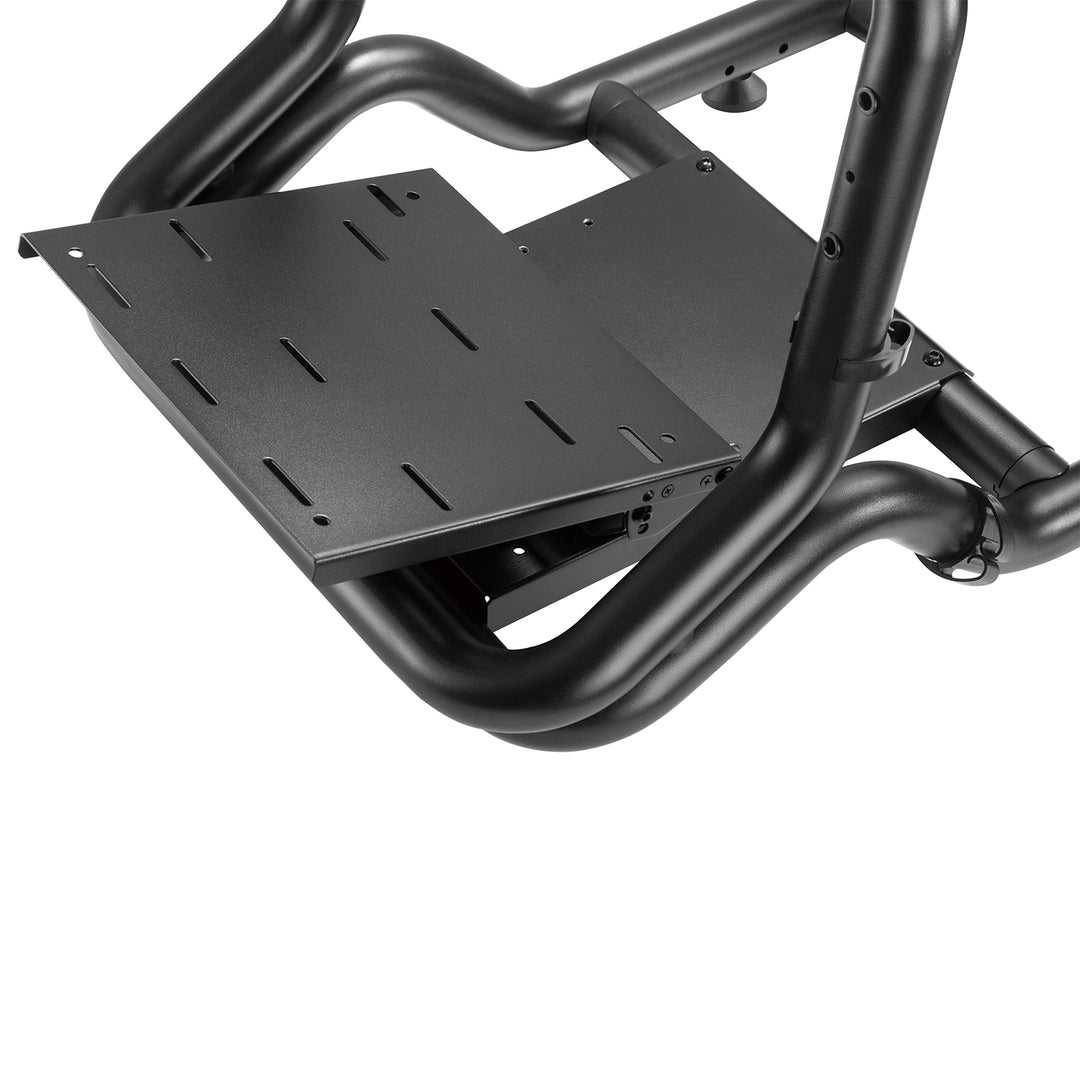 Simulador de corrida Cockpit 3 em 1 Assento gamer até 130kg Suporte para alavanca de câmbio Suporte para volante Suporte para TV até 50" Max. Vesa 400x200...