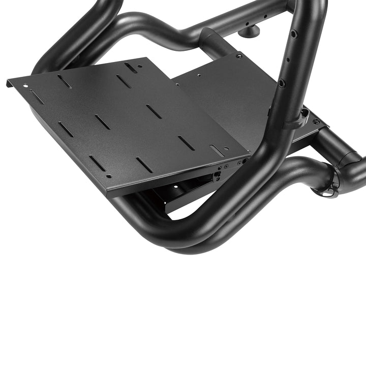 Simulador de corrida Cockpit 3 em 1 Assento gamer até 130kg Suporte para alavanca de câmbio Suporte para volante Suporte para TV até 50" Max. Vesa 400x200...