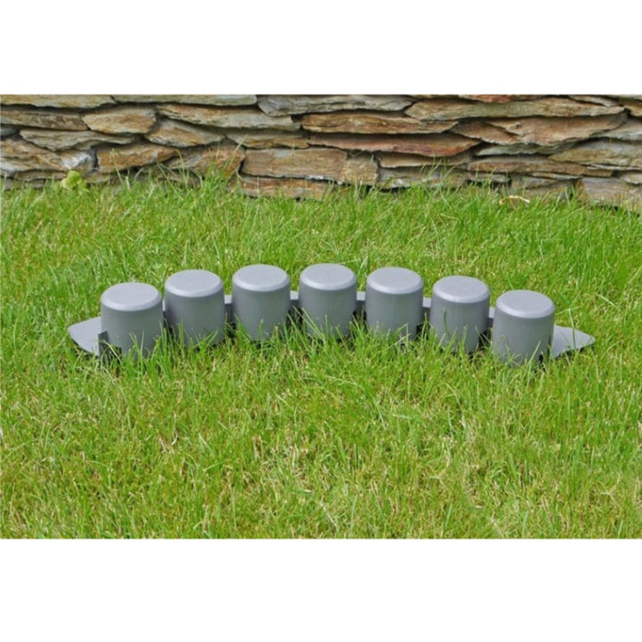 Borda decorativa de grama para cerca de jardim IPAL7 4,05m cinza