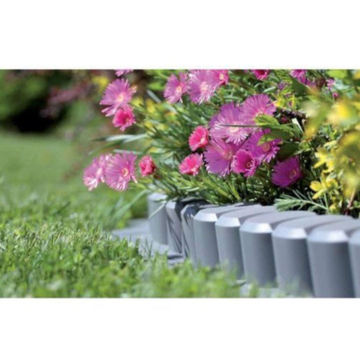 Borda decorativa de grama para cerca de jardim IPAL7 4,05m cinza