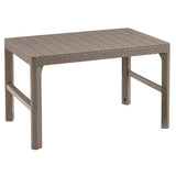 Mesa de jardim multifuncional com altura ajustável resistente a danos e intempéries Rattan Lyon by Keter