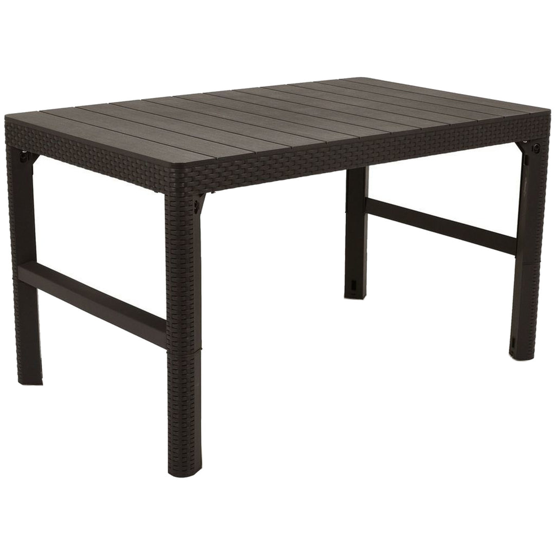 Mesa de jardim de duas posições Keter, resistente a danos e intempéries, Rattan Lyon