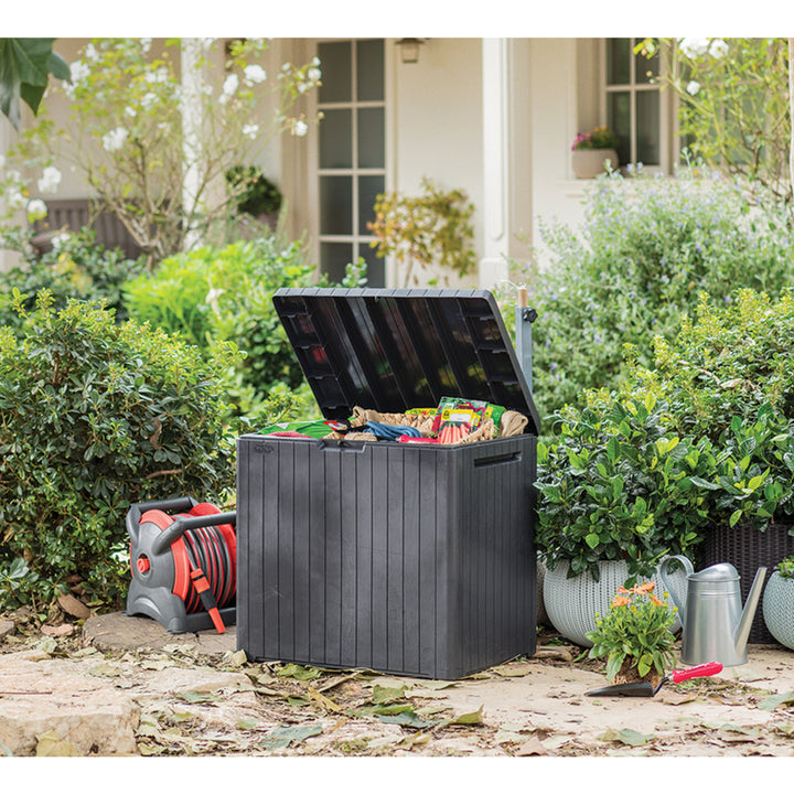 Caja de jardín resistente a bajas temperaturas y radiación UV Keter City Storage Box 113L