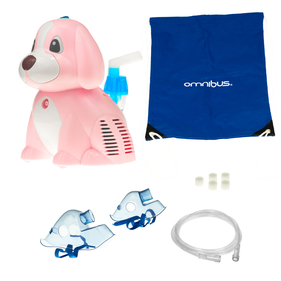 Inalador elétrico infantil modelo cachorrinho, perfeito para crianças, adequado para adultos, acessórios de inalação para crianças e adultos Omnibus BR-CN171