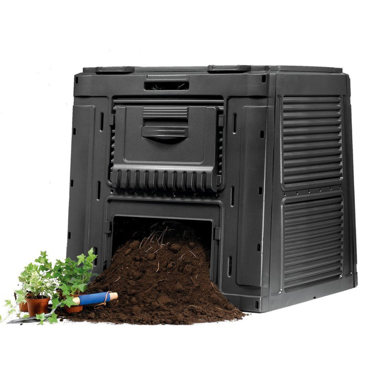 Compostador de plástico para jardín, construcción duradera, estable, plegable  470L E-COMPOSTER Keter