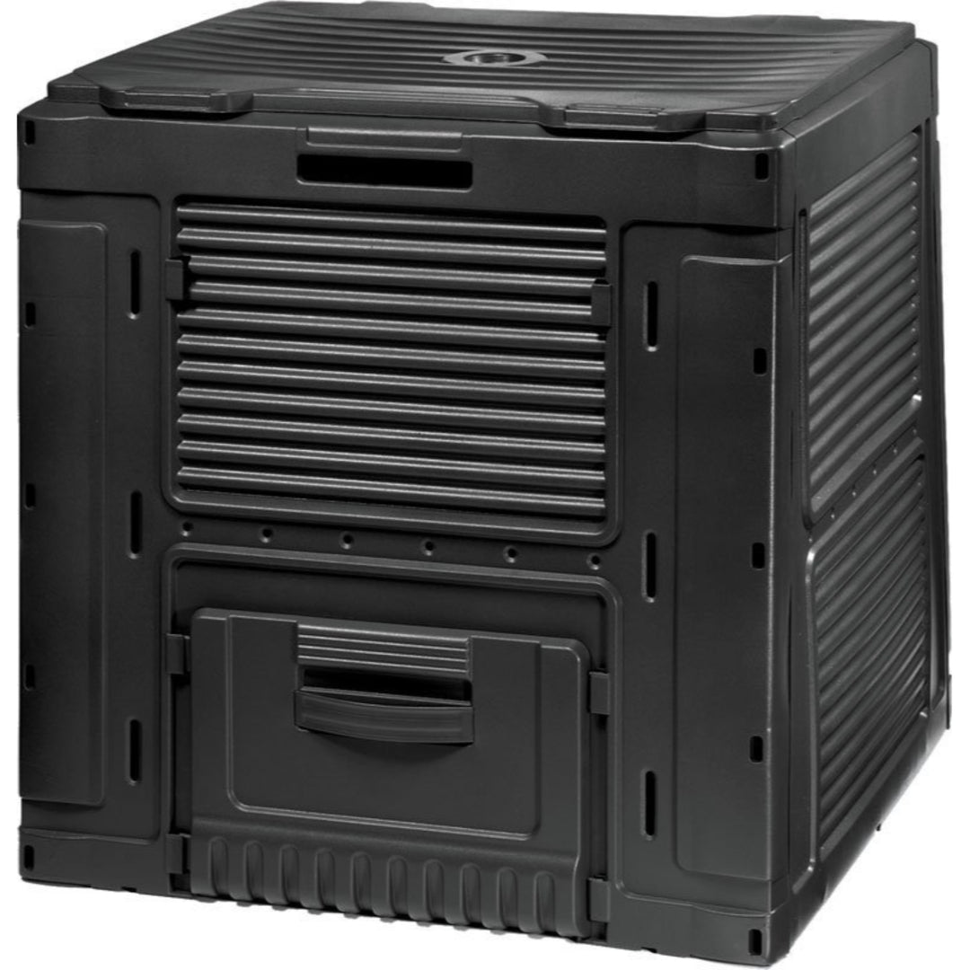 Compostador de plástico para jardín, construcción duradera, estable, plegable  470L E-COMPOSTER Keter
