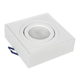 Luminária de teto spot, para fontes de luz MR16 / GU10, branco, 94x94x32mm, quadrado, alumínio, Maclean MCE464 W