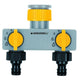Distribuidor de água de 2 vias com conector de torneira portas 1" 3/4" Greenmill GB1683C