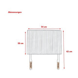 Grelha, grelha para churrasco 54x38cm aço cromado Master Grill &amp; Party MG252