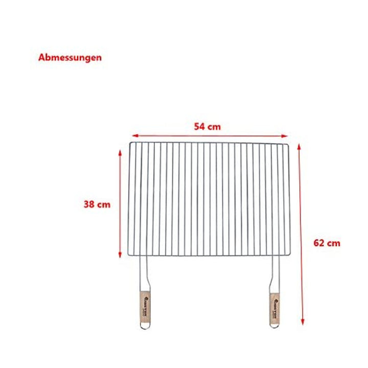 Grelha, grelha para churrasco 54x38cm aço cromado Master Grill &amp; Party MG252