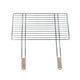 Rejilla parrilla de cocción para barbacoas 68x40cm con 2 asas de madera, acero cromado, rejilla de recambio Master Grill MG254