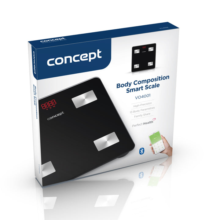Balança analítica de banheiro para diagnóstico preto Concept VO4001