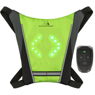 Chaleco / mochila LED, con control remoto, baterías de litio 3.7V 500mAh, 2xCR2032, impermeable: control remoto IPx5, chaleco IPX2 Maclean MCE420