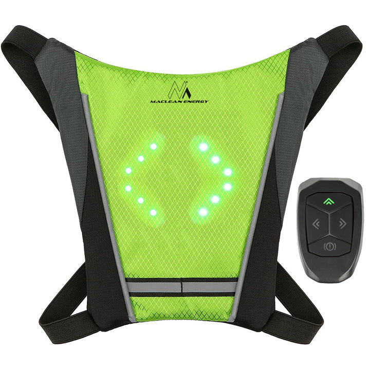 Chaleco / mochila LED, con control remoto, baterías de litio 3.7V 500mAh, 2xCR2032, impermeable: control remoto IPx5, chaleco IPX2 Maclean MCE420