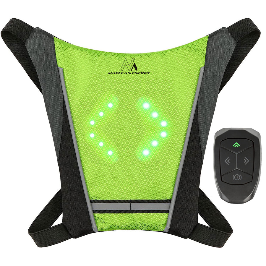 Chaleco / mochila LED, con control remoto, baterías de litio 3.7V 500mAh, 2xCR2032, impermeable: control remoto IPx5, chaleco IPX2 Maclean MCE420