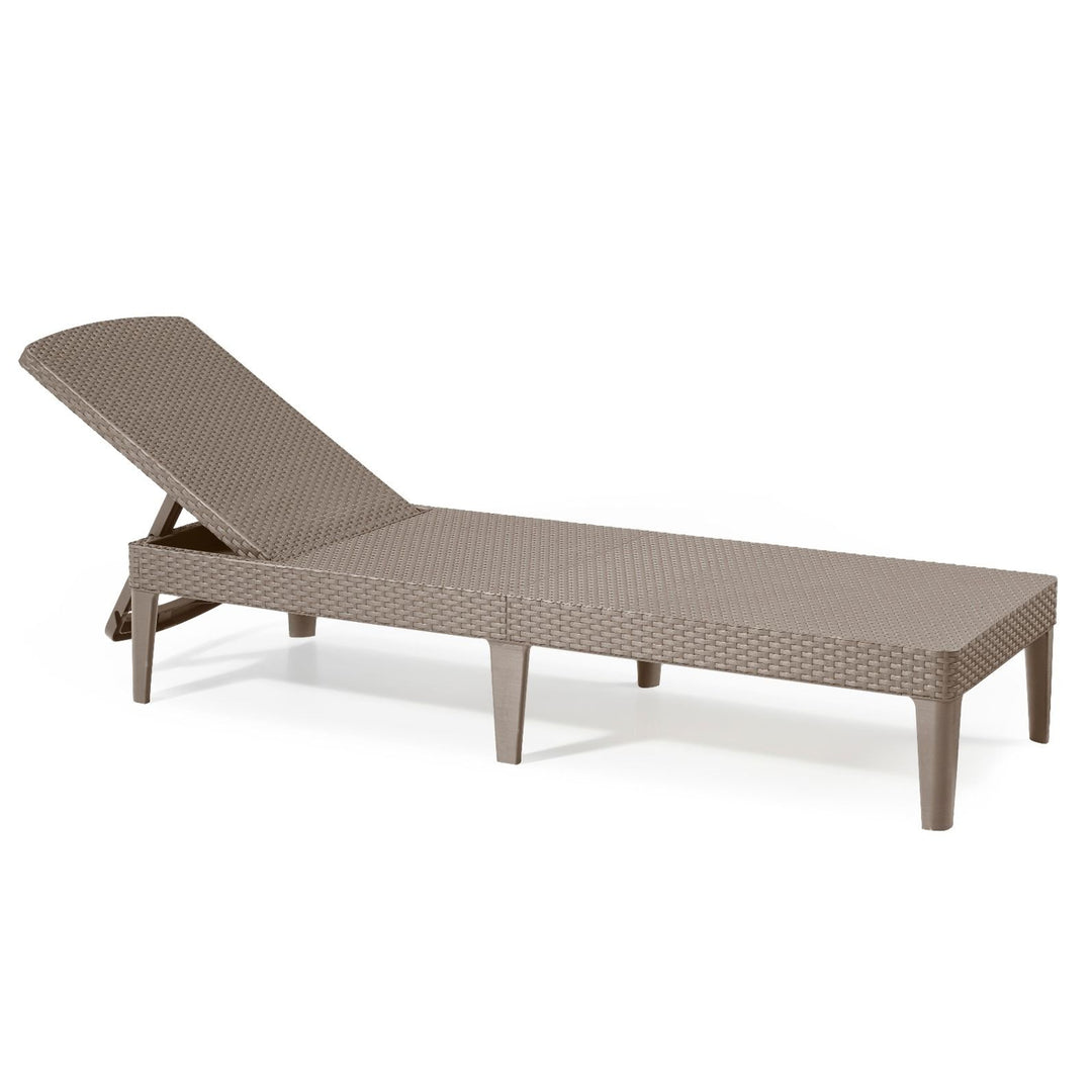 Espreguiçadeira de jardim ajustável Jaipur Sun Lounger cappuccino
