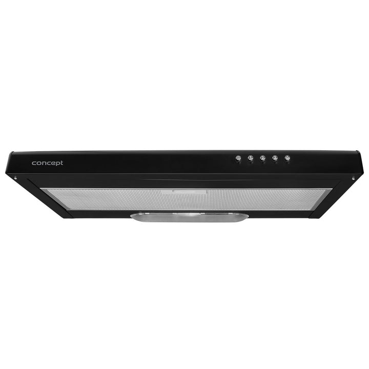 Sob o capô do gabinete com filtro de gordura preto de 60 cm Concept OPP2060bc