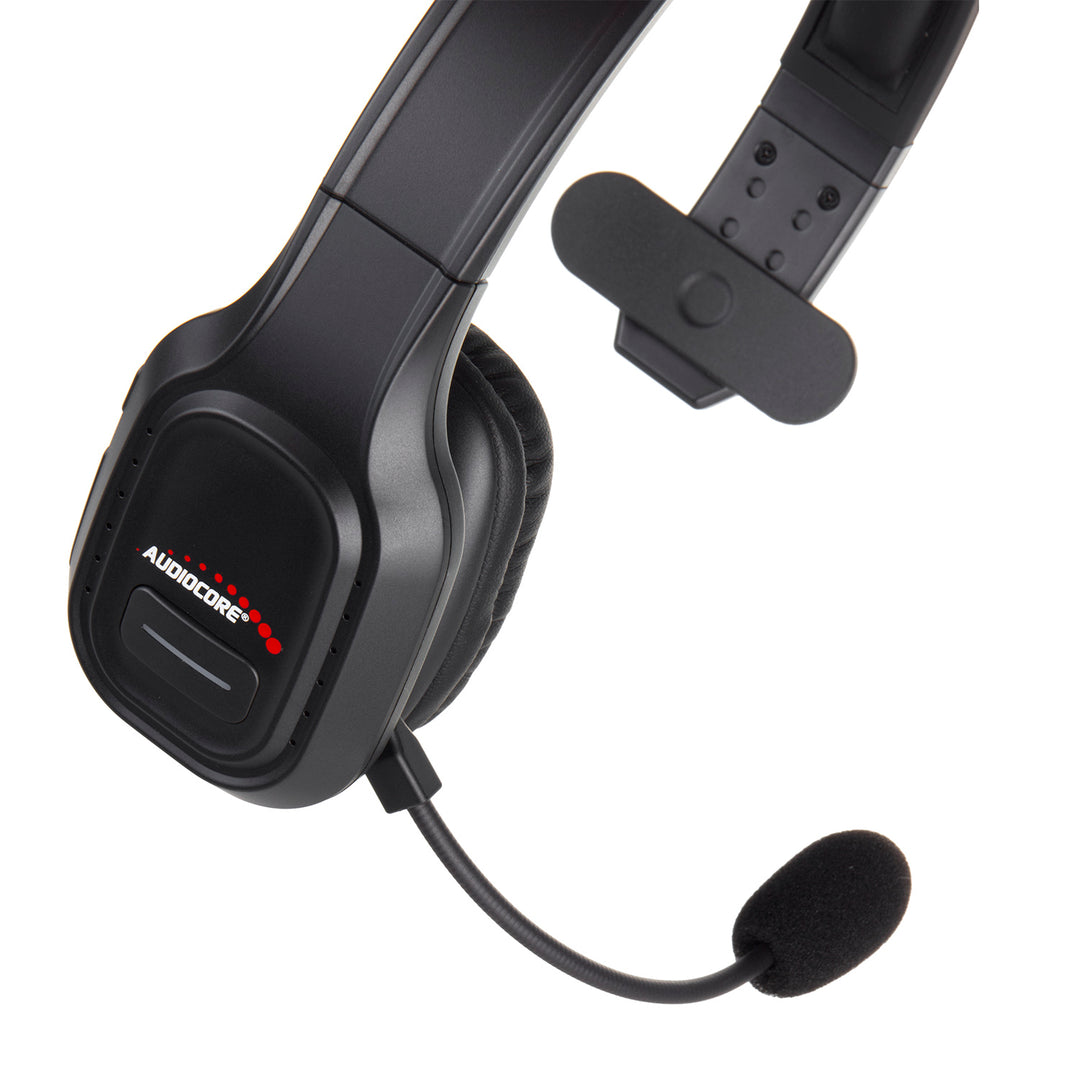 Audiocore AC864 Auriculares Bluetooth con micrófono de cancelación de ruido para el centro de llamadas Auriculares sobre la oreja 32 horas de tiempo de conversación Inalámbrica de manos libres Compatible con Google Assistant y Siri
