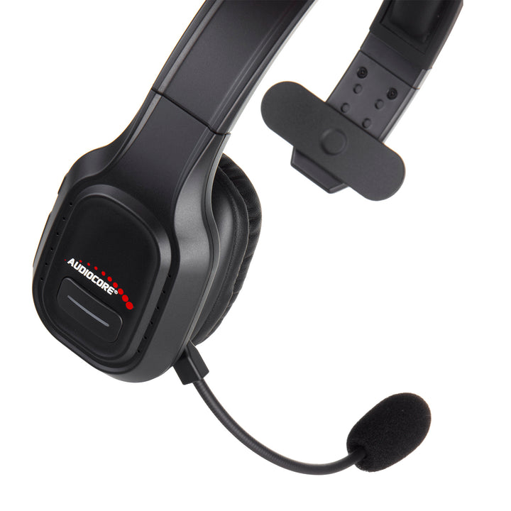 Audiocore AC864 Auriculares Bluetooth con micrófono de cancelación de ruido para el centro de llamadas Auriculares sobre la oreja 32 horas de tiempo de conversación Inalámbrica de manos libres Compatible con Google Assistant y Siri
