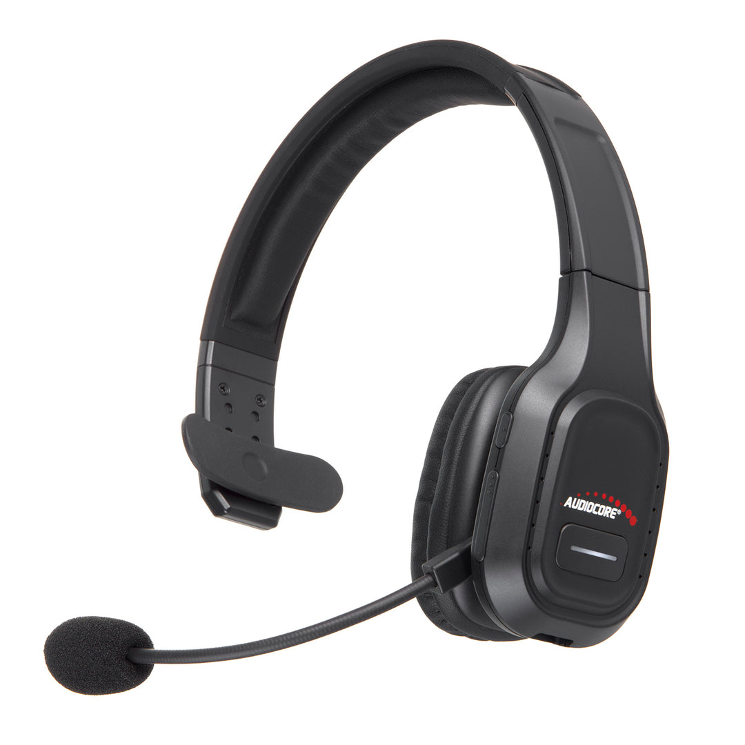 Audiocore AC864 Auriculares Bluetooth con micrófono de cancelación de ruido para el centro de llamadas Auriculares sobre la oreja 32 horas de tiempo de conversación Inalámbrica de manos libres Compatible con Google Assistant y Siri