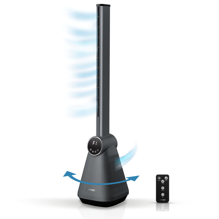 Ventilador de torre VS5130 com controle remoto, ventilador de pé de 50 W 101 cm com oscilação, 3 velocidades, temporizador de 15 horas CONCEITO