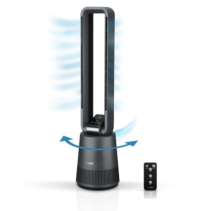 Ventilador de torre con mando a distancia, 50W, 97 cm, ventilador de pie con oscilación, 3 velocidades, temporizador de 15 horas, pantalla LED Concept VS5140