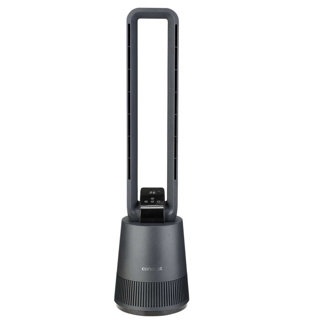 Ventilador de torre con mando a distancia, 50W, 97 cm, ventilador de pie con oscilación, 3 velocidades, temporizador de 15 horas, pantalla LED Concept VS5140