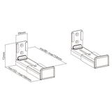 Soporte de pared universal para Soundbar Altavoz Soporte de pared Caja de fijación Profundidad ajustable 90~154mm hasta 15kg 2x Soportes Par
