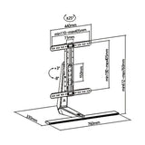 Soporte para monitor gaming NanoRS, altura ajustable, LED RGB, 32-55", VESA máximo 400x400, máximo 40 kg, RS167