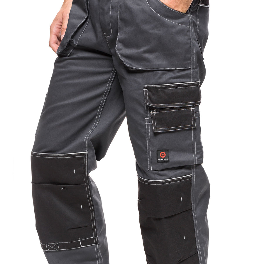 Macacão de trabalho masculino tamanho 52 (94-98) HELIOS GREY-BLACK BIB