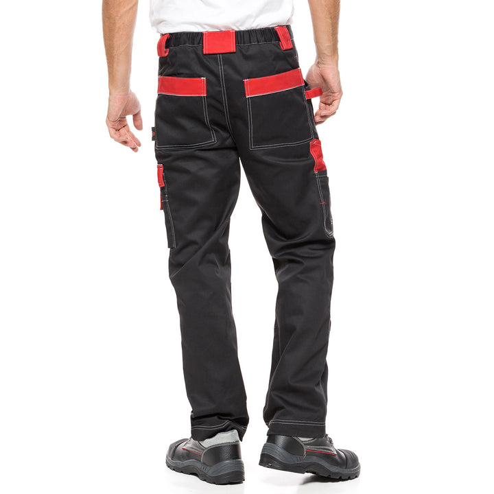 Calça de trabalho tamanho 56 (103-108) HELIOS PRETO / VERMELHO