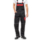 Macacão com bolsos multifuncionais calça de trabalho calça masculina Preto/Vermelho 280g/m² PRETO E VERMELHO Tamanho 52 (94-98)