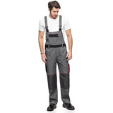 Peto con bolsillos multifuncionales, pantalón de trabajo, pantalón de hombre Gris/Negro 280g/m² LENNOX AVACORE GRIS-NEGRO Talla 52 (94-98)