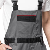 Peto con bolsillos multifuncionales, pantalón de trabajo, pantalón de hombre Gris/Negro 280g/m² LENNOX AVACORE GRIS-NEGRO  Talla 58 (108-113)