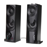 Altavoz 2 en 1 2.0 para PC con función de barra de sonido Retroiluminación RGB Altavoz estéreo 2x3W RMS Fuente de alimentación AUX 3,5 mm USB