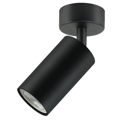 Lámpara de techo/pared Maclean, spot, móvil, aluminio, 1xGU10, 55x100mm, negro mate, MCE451 B