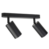Lámpara de techo/pared de Maclean, spot, móvil, aluminio, 2xGU10, 55x100mm, negro mate, MCE452 B