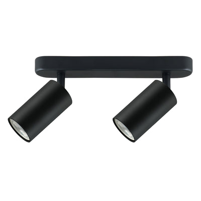 Candeeiro de teto/parede Maclean, spot, móvel, alumínio, 2xGU10, 55x100mm, preto mate, MCE452 B