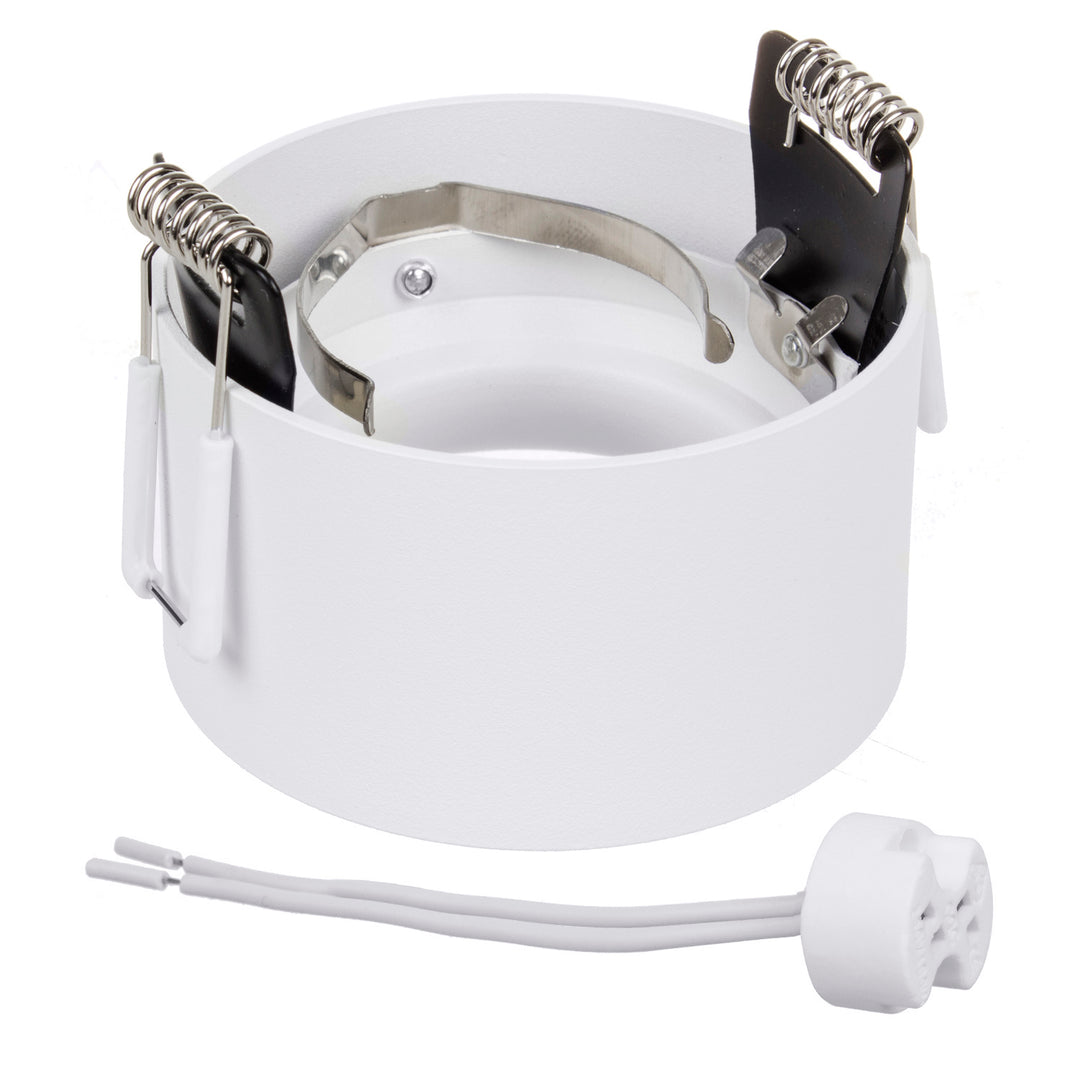 Lámpara empotrada en el techo con casquillo GU5.3 MR16 para bombillas LED y halógenas de hasta 35W 70x40mm Foco empotrado Aluminio Redondo Blanco