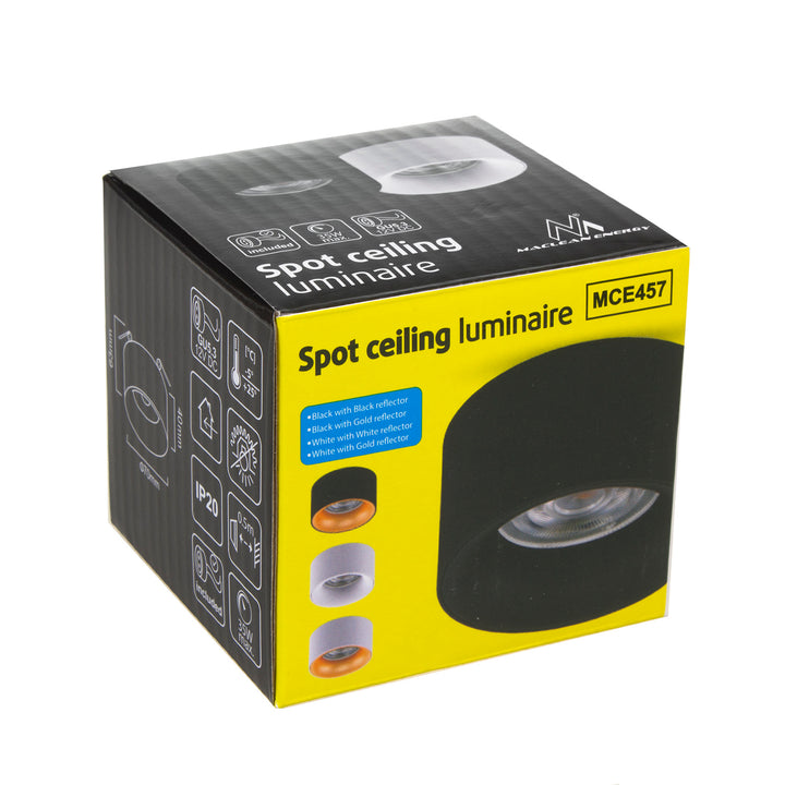 Lámpara empotrada en el techo con casquillo GU5.3 MR16 para bombillas LED y halógenas de hasta 35W 70x40mm Foco empotrado Aluminio Redondo Blanco