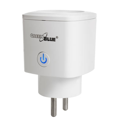 Enchufe con control remoto WiFi GreenBlue, Android/iOS/Alexa/Google Home, consumo de energía, temporizador, máx. Energía, temporizador, máx. 3680W, tipo E, GB720 E