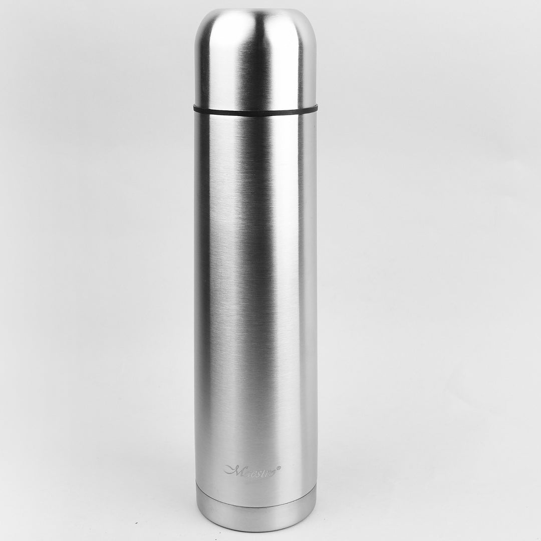 Botella aislante de acero inoxidable con vaso y bolsa de transporte para bebidas calientes o frías (1000ml)