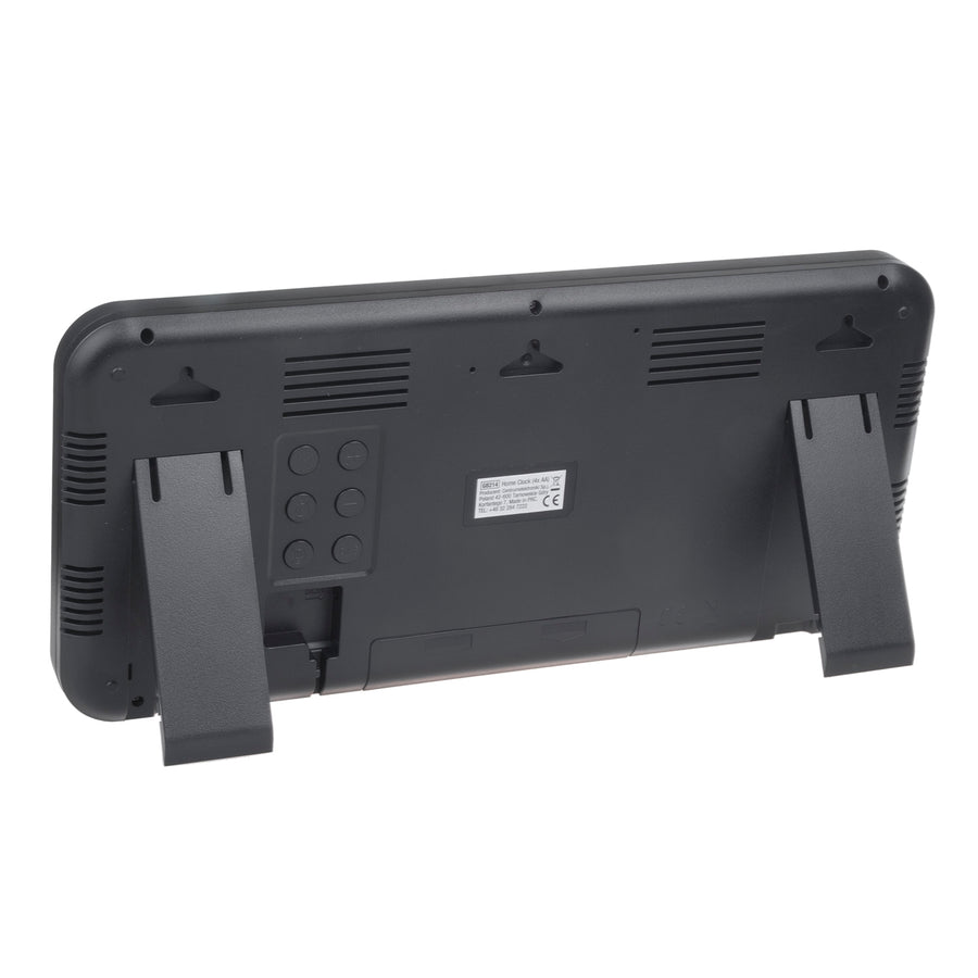 Grande relógio digital com sensor de temperatura tela LED 37x17cm Mesa de alarme ou relógio de parede alimentado por cabo ou baterias