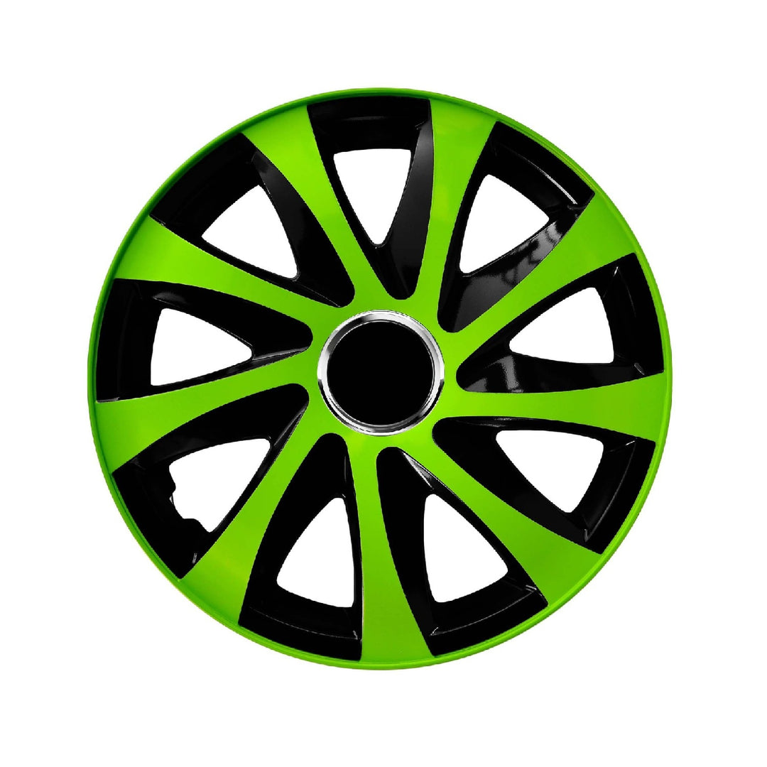 Tampões universais 13" Drift Extra Verde/Preto 4 peças