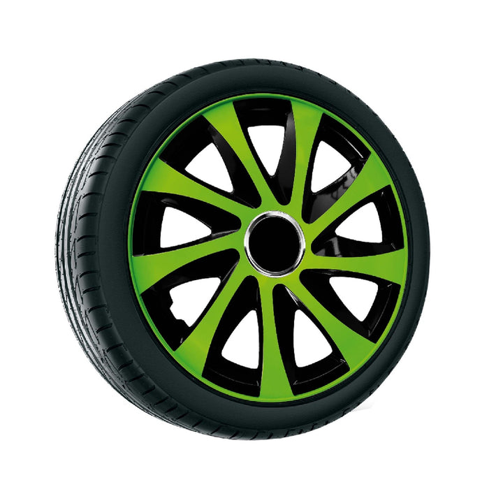 Tampões universais 13" Drift Extra Verde/Preto 4 peças