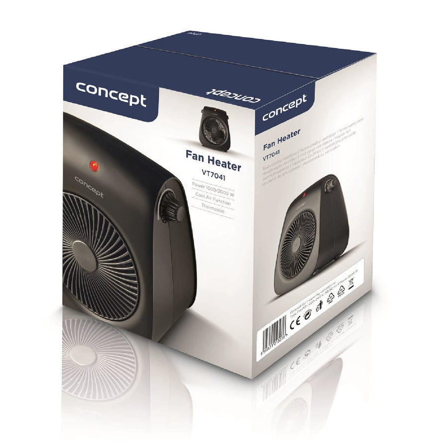 Concept VT7041 Aquecedor de ar 2 níveis de trabalho 1000 / 2000W, função de termostato