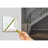 Interruptor de toque luminoso Maclean Double Step Cross branco com iluminação de botão quadrado 86x86mm MCE712W
